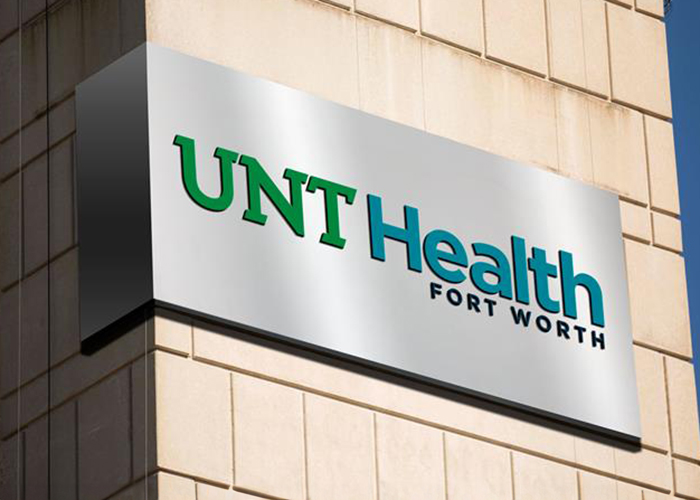 UNT Health logo on the EAD building