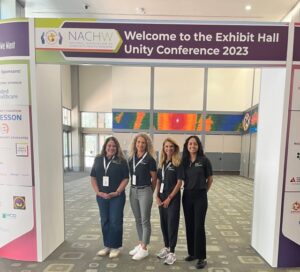 Frances Villafane, instructor; Bobbie Bratton, SaferCare Texas staff/instructor; Dr. Teresa Wagner; and Karen Ayala, SaferCare Texas CHW, at a recent National Association of Community Health Workers conference.