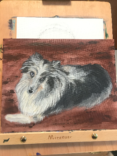 dog painting