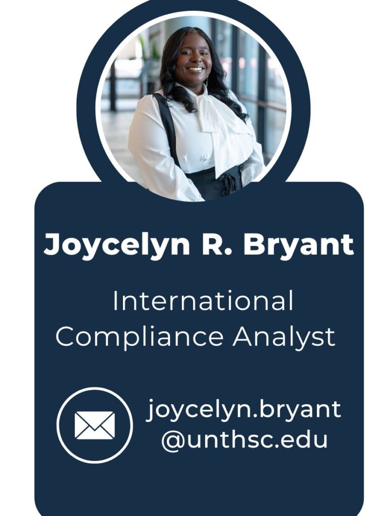 Joycelyn R. Bryant, International Compliance Analyst