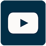 navy blue youtube social icon