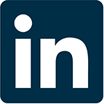 navy blue linkedin social icon