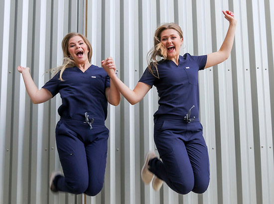 Pa Students, Jana Brown And Ashley Boehm, For International Friendship Day.